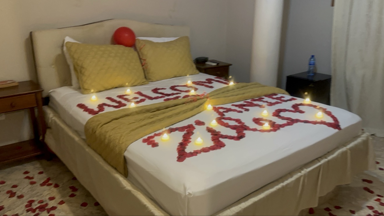 Rose Petal Welcome Bed