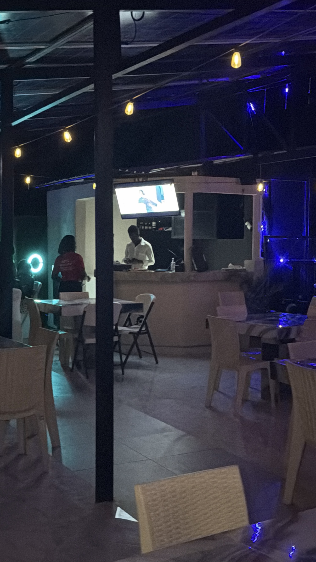 Rooftop Bar at Night