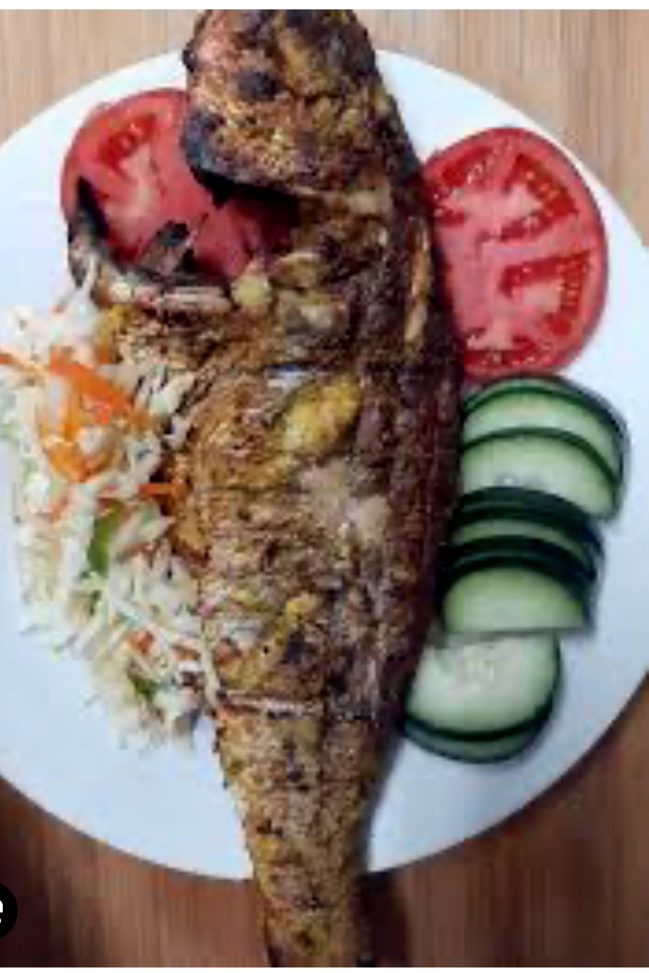 Poisson entier grillé